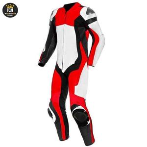 Combinaison de course moto en cuir tendance pour homme, design personnalisé, haute qualité, coupe-vent et protectrice - Product Image 1