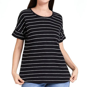 Camisetas personalizadas de alta calidad 100% de algodón para mujer, camisetas de color sólido, camisetas lisas en blanco a granel más vendidas para el verano - Product Image 2