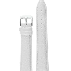 Bracelet de montre intelligent unisexe en cuir blanc de luxe 205 avec boucle en acier inoxydable, souple et réglable, pièce de rechange pour montre - Product Image 1
