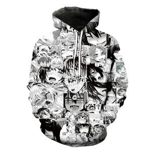 Pull à capuche imprimé en 3D pour hommes et femmes, style hip-hop de rue pulsé avec grandes poches, tissu tricoté, utilisation d'automne - Product Image 2