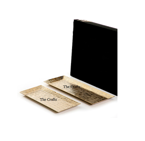 Ensemble de plateau de service en fer de conception merveilleuse de deux ustensiles de cuisine de taille différente plateau de collations alimentaires pour un usage domestique de mariage - Product Image 6