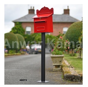 กล่องไปรษณีย์โลหะสีดำสำหรับงานหนักพร้อมล็อกกล่องไปรษณีย์ที่ปลอดภัยสำหรับตกแต่งภายนอก - Product Image 4