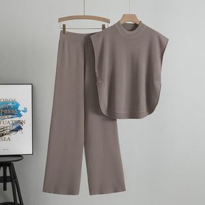 Ensemble de pulls pour femmes imprimés personnalisables, vêtements décontractés tissés pour l'été, tissu doux et confortable en élasthanne/polyester, respirant, col rond - Product Image 1