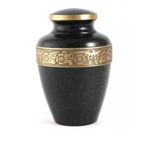 Urnas funerarias de nuevo diseño, elegante pintura de flor de cremación personalizada, recuerdo de Metal de aluminio, urna de cremación para cenizas humanos - Product Image 1