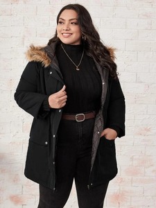 Chaqueta acolchada transpirable cálida de invierno de nuevo estilo para mujer con mangas largas y cremallera completa Diseño tejido Técnicas teñidas lisas - Product Image 3