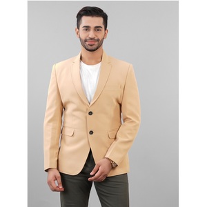 Blazer y Abrigo Formal Color Camel para Hombre en Oferta, Ideal para Reuniones de Negocios, Bodas, Fiestas y Eventos Profesionales, Disponible para la Venta - Product Image 1