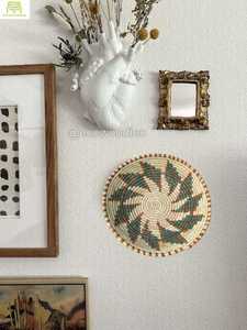 Handcrafted Art Deco Movable Bamboo Rattan <b>Wicker</b> Seagrass Rope Still Life Multi-Functional Hanging <b>Wall</b> Mounted Home <b>Decor</b> - Product Image 6