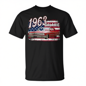 Camiseta con diseño de la bandera americana de la Galaxie 500 de 1963, diseño del 4 de julio - Product Image 2