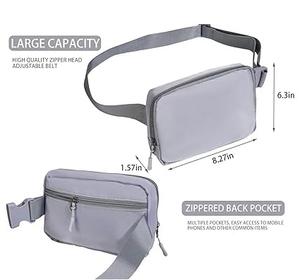 Nueva moda para mujer, riñonera impermeable Lulu, riñonera cruzada con Cremallera de nailon, riñonera para el pecho para mujeres y hombres, riñonera para correr - Product Image 3