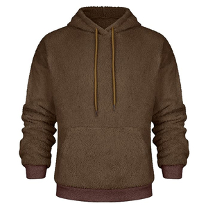 Winter Outdoor Plus Size <b>Sherpa</b> <b>Fleece</b> <b>Hoodie</b> Oversized Heavyweight Custom <b>Men</b> Pullover <b>Hoodie</b> - Product Image 3