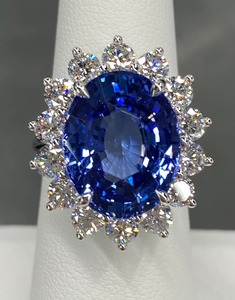 Anillo de compromiso de plata esterlina de zafiro azul vintage cristiano hecho a mano con ajuste de Punta certificado por terceros - Product Image 2