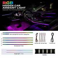 Kit d'éclairage d'ambiance pour voiture Acrylic Symphony 12V 3-5W RGB, contrôle par application, synchronisation musicale, décoration intérieure, logo personnalisé OEM