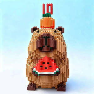 Nanoblock Grand Capybara Rigolo, Juguete de Construcción Creativo y Moderno a Escala 1:8, Bloques de Plástico ABS para Armar, Modelo DIY - Product Image 3
