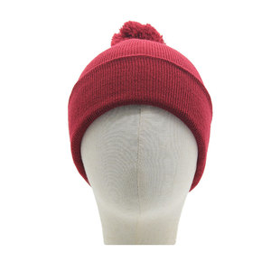 New Arrive Customized Pom Pom Beanies Hats-Winter Warm Knitted Unisex Adults Wool/Cotton Solid Pattern High Quality - Product Image 5