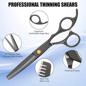 Professional Stainless Steel <b>Hair</b> <b>Cutting</b> Scissors Kit for Barber Salon & Home Use - Product Image 3
