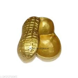 Peanut Designer High Grade Gold Plated Premium Quality Metal Made Attractive Look <b>Nuts</b> & Dry Fruits Serving Bowls From India - Product Image 1