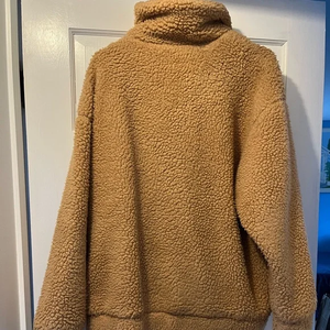 Veste en polaire sherpa chaude d'hiver pour femmes, polaire solide, doublure en polyester respirante, fermeture éclair, col rabattu, OEM - Product Image 4