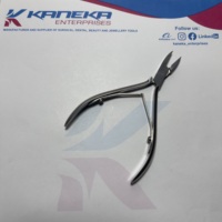 KANEKA ENTERPRISES Coupe-ongles à double ressort à pointe fine en acier inoxydable, outil professionnel de podologie pour doigts et orteils