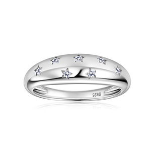 Gioielli Raffinati: Anelli in <span class=keywords><strong>Argento</strong></span> Sterling 925 Placcato Oro 18K con Diamanti Colore D VVS1 e Moissanite a Forma di Stella - Product Image 2