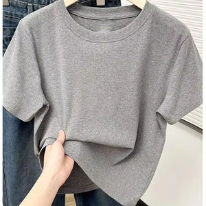 T-shirts à manches courtes 100% coton pour enfants de haute qualité été garçons et filles hauts chemises de classe en gros - Product Image 3