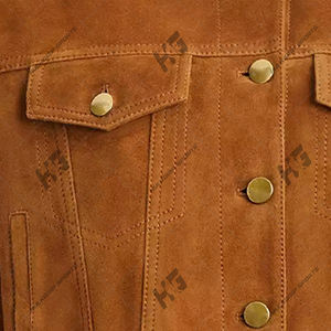 Chaqueta Bomber de Piel de Oveja Marrón Regular Personalizada al por Mayor para Hombre, Impermeable y de Secado Rápido, Temporada de Primavera, Logotipo Frontal - Product Image 4