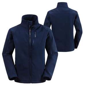 Vêtements pour hommes Veste Softshell de haute qualité pour hommes Veste Softshell décontractée mince épaisse et chaude de couleur unie sans capuche à la mode - Product Image 3
