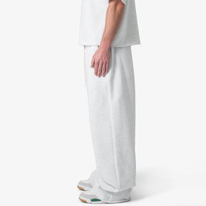 Fábrica personalizada pantalones de chándal hombres 500 GSM peso pesado Joggers algodón polar de gran tamaño pierna ancha holgado OEM Streetwear proveedor a granel - Product Image 5