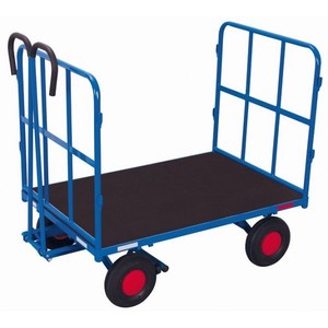 Variofit Industrial Shopping Cart 700 kg Capacity 2 Tubular Mesh Walls Four-Wheel Manual <b>Platform</b> <b>Trolley</b> Cart OEM Customizable - Product Image 1