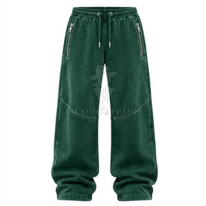 Hot Selling Premium Cotton Blend <b>Vintage</b> Distressed Embroidery <b>Tracksuit</b> With Custom Zip Streetwear Clothing Design - Product Image 3