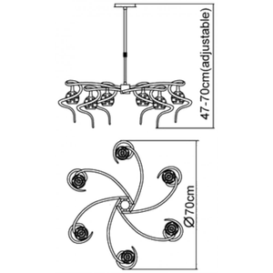 Éclairage suspendu classique de luxe G9/G4 Belle conception en verre rond non standard pour l'éclairage décoratif d'installation à domicile - Product Image 3