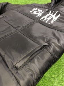 2025 Men's Casual <b>Winter</b> Cotton Puffer Jacket Custom Printed <b>Waterproof</b> Bomber Bubble <b>Coats</b> Zipper Closure Windproof - Product Image 2