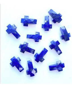 Lapis Lazuli Croix Forme Sculpture Sculpté À La Main Croix Forme Gemme Lapis Fantaisie Forme Sculpté Gemme Pour La Fabrication De Bijoux - Product Image 2