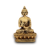 Statue de bouddha en métal plaqué or, cadeau de bénédiction du seigneur, décoration de la maison, salon, Table, jardin Diwali Dec