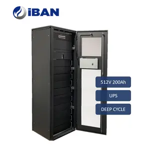 IBAN 100ah 200ah 192v 384v 512v 고전압 리튬 배터리 LiFePO4 배터리 팩 UPS 장착 랙