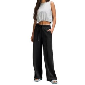 กางเกงจ็อกเกอร์ทรงบานสำหรับผู้หญิง ขายส่ง ผลิตจากผ้าแคนวาสเป็นมิตรกับสิ่งแวดล้อม แห้งเร็ว ทรงขาตรง ทรงหลวม ใส่สบาย รุ่น 2026 - Product Image 4