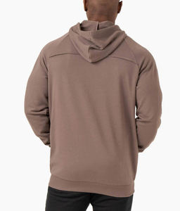 เสื้อฮู้ดดี้ผู้ชายคุณภาพสูง ผ้าฝ้าย 100% ขายส่ง ทรงโอเวอร์ไซส์ ซิปแบบสั่งทำ ไหล่ตก ผ้าฟลีซ ลายนูน หนา น้ำหนักมาก เหมาะสำหรับฤดูหนาว - Product Image 2