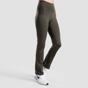 Legging de sport tricoté Olive pour une flexibilité dynamique, taille XL, pantalon de yoga avec effet ventre plat, vêtement de yoga chaud en spandex à motifs - Product Image 3