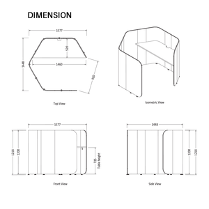 Pod insonorisé de cabine de bureau modulaire acoustique Hexagon Flow 1 de haute qualité pour la créativité - Product Image 4