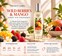 Désodorisant en spray aux fruits sauvages et mangue, marque privée, 100 ml |   Parfum tropical fruité sucré |   Fabricant OEM Espagne