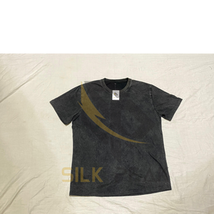 Logotipo personalizado 280G Vintage ácido lavado camiseta hombres apenado peso pesado algodón en blanco camiseta de gran tamaño 100% algodón camiseta de los hombres - Product Image 1