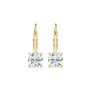 Pendientes de Oro Puro de 14k con Diamante Cultivado en Laboratorio con Certificado Gai, Corte Esmeralda, 0.25ct, Claridad EF/VS, Diseño Interior y Exterior - Product Image 6