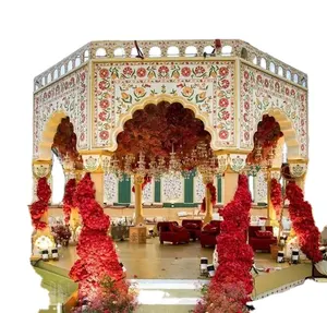 indian wedding decoration pots and pillar itelian reception decorations wedding golden mandap