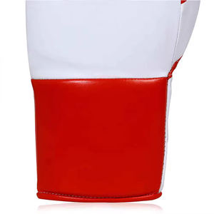 Gants de boxe en cuir à lacets de haute qualité, 12 oz, avec logo personnalisé, blanc et rouge, prix de gros, par ABDULLAH MARTIAL ARTS - Product Image 6