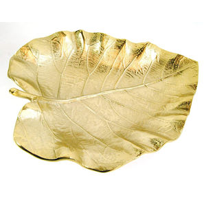 Décoration fantaisie en forme de feuille en métal plaqué or Design de luxe Décoration de table de jardin à domicile - Product Image 4