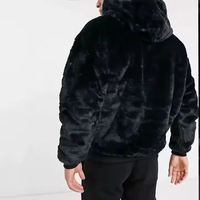 Sweat-shirt unisexe personnalisé en fausse fourrure moelleuse pour homme, sweat-shirt à capuche en velours doux et confortable, sweat-shirt noir pour homme