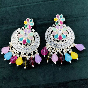 ต่างหูห้อยไข่มุกหินเงาลูกปัดสไตล์ดั้งเดิมสำหรับผู้หญิงเครื่องประดับแฟชั่นโลหะผสมสังกะสีดีไซน์สวยงามขายส่ง - Product Image 1