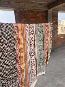 Un montón de pareos al por mayor para mujeres Bagru Dabu impreso hecho a mano bloque impreso parongs Pareos bufandas largas bohemios Pareos - Product Image 3