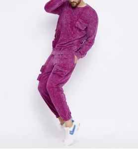Survêtement de lavage à l'acide lourd de haute qualité avec logo Vêtements confortables Survêtements de lavage à l'acide pour hommes Utilisation hivernale - Product Image 4