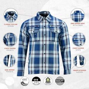 Chemise d'hiver en cuir de qualité supérieure, coupe-vent, grande taille, pour motards, style urbain - Product Image 5