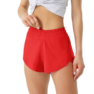 <b>Women's</b> High Waist Breathable Vintage <b>Biker</b> <b>Shorts</b> Two-Piece Set with Custom Logo for Summer - Product Image 1